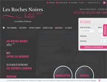 Tablet Screenshot of hotel-lesrochesnoires.com